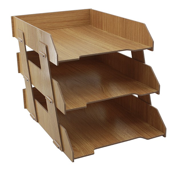 CORBEILLE A COURRIER VERSAL EN BOIS 3 ETAGE